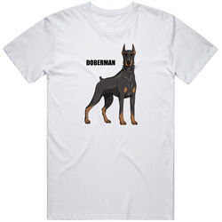Doberman Pinscher American Doberman Pet Logo Dog Doberman Colored Pets For As Or Mens Soft Cotton Tee T Shirt