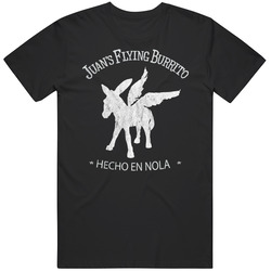 Juan's Flying Burrito New Orleans Restaurant Logo Mens Soft Cotton Tee T Shirt