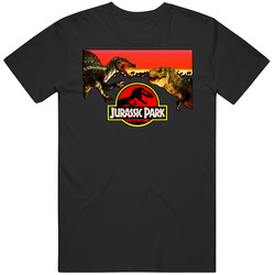 Jurassic Park Dinosaur Logo Vintage Mens Soft Cotton Tee T Shirt