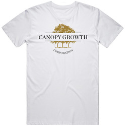 Canopy Growth Corporation Logo Fan Investor Weed Gift Mens Soft Cotton Tee T Shirt