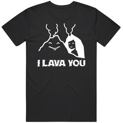 I Lava You Cute Volcano Funny Pun Mens Soft Cotton Tee T Shirt