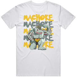 Machoke Pokemon Video Game Movie Cartoon Character Fan Mens Soft Cotton Tee T Shirt