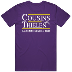 Kirk Cousins Adam Thielen President Minnesota Football Duo Fan Mens Soft Cotton Tee T Shirt