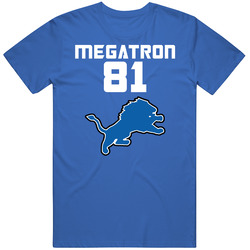 Calvin Johnson Megatron Detroit Football Mens Soft Cotton Tee T Shirt