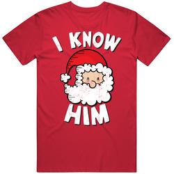 I Know Him Santa Claus Christmas Worn Look Mens Soft Cotton Tee T Shirt I Know Him Santa Claus Christmas Worn Look Mens Soft Cotton Tee T Shirt