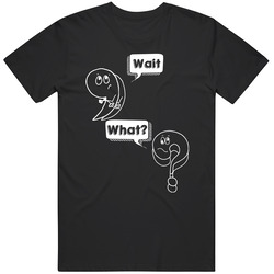 Wait What Comma Question Mark Funny Animated Punctuation Mens Soft Cotton Tee T Shirt