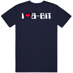 I Love 8 Bit Funny Video Game Mens Soft Cotton Tee T Shirt