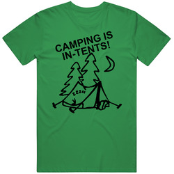 Camping Is Funny In Tents Mens Soft Cotton Tee T Shirt
