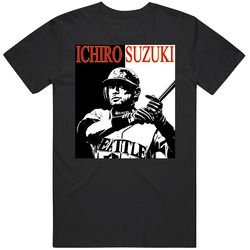 Ichiro Suzuki Mariners Baseball Mens Soft Cotton Tee T Shirt