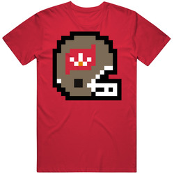 Tampa Bay Football Team 8 Bit Helmet Icon Mens Soft Cotton Tee T Shirt