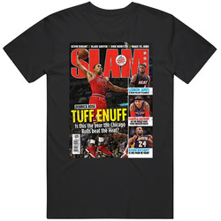 Slam Magazine Issue 158 Derrick Rose Popular Basketball Magazine Grunge Look Mens Soft Cotton Tee T Shirt