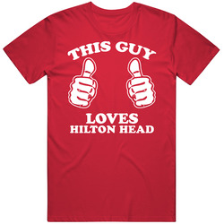 This Guy Loves Hilton Head Custom Mens Soft Cotton Tee T Shirt