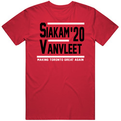 Pascal Siakam Fred Vanvleet 2020 Making Toronto Great Again Basketball Fan Mens Soft Cotton Tee T Shirt
