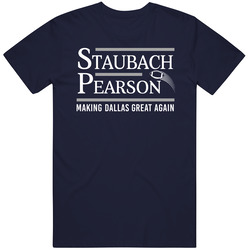 Roger Staubach Drew Pearson President Dallas Football Duo Fan Mens Soft Cotton Tee T Shirt