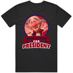 King Candy For President Greatest Villains Mens Soft Cotton Tee T Shirt