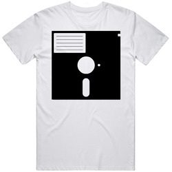 Floppy Disk 80's Vintage Mens Soft Cotton Tee T Shirt