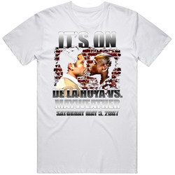 De La Hoya vs Mayweather boxing KOTZ .jpg Mens Soft Cotton Tee T Shirt