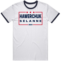 Dale Hawerchuk Teemu Selanne For President 2024 Winnipeg Hockey Mens Soft Cotton Tee T Shirt