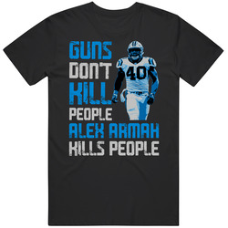 Guns Dont Kill Alex Armah Kills People Carolina Football Mens Soft Cotton Tee T Shirt