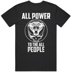 Black Panther Party All Power To All The People Grateful Dead Parody  Fan Mens Soft Cotton Tee T Shirt