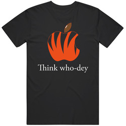 Think Who Dey Bengals Football Mens Soft Cotton Tee T Shirt
