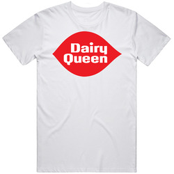 Dairy Queen Classic Logo  Retro Graphic Unisex Cotton White Classic Mens Soft Cotton Tee T Shirt