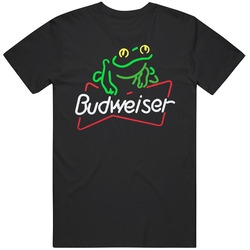 Budweiser Frog Mascot Mens Soft Cotton Tee T Shirt