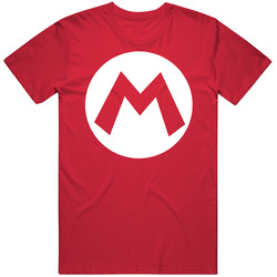 Mario M Mario Brothers Video Game Fan Mens Soft Cotton Tee T Shirt