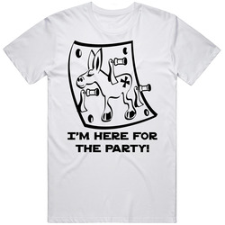 Pin The Tail On The Donkey I'm Here For The Party Mens Soft Cotton Tee T Shirt