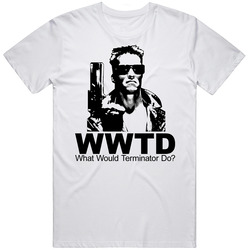 What Would Terminator Do Mens Soft Cotton Tee T Shirt