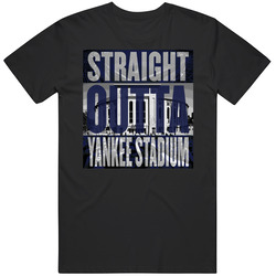 New York Yankee Stadium Straight Outta Ball Park Baseball Fan Mens Soft Cotton Tee T Shirt