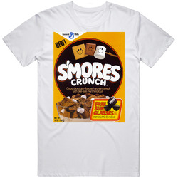 S'mores Crunch Box Greatest Cereal Of All Time Breakfast Fan Foodie Mens Soft Cotton Tee T Shirt
