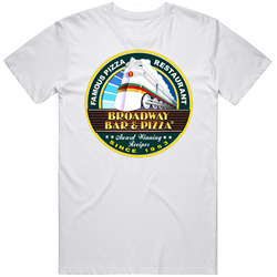 Broadway Pizza Restaurant Foodie Tour Brand Logo Fan Mens Soft Cotton Tee T Shirt