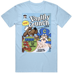 Cap'n Crunch Vanilly Box Greatest Cereal Of All Time Breakfast Fan Foodie Mens Soft Cotton Tee T Shirt