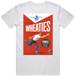 Wheaties Box Greatest Cereal Of All Time Breakfast Fan Foodie Mens Soft Cotton Tee T Shirt