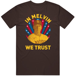 Bob Melvin In Melvin We Trust Baseball Coach Mens Soft Cotton Tee T Shirt