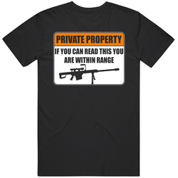 Warning Machine Gun Funny Mens Soft Cotton Tee T Shirt