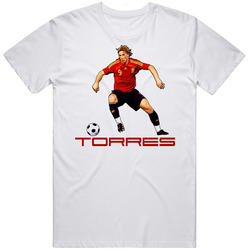 Fernando Torres Soccer Spain World Cup 2010 Mens Soft Cotton Tee T Shirt