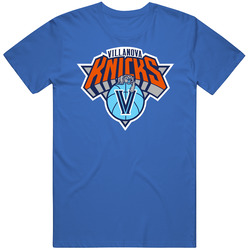 Villanova Knicks New York Mashup Parody Sports Vintage Tee Classic Cotton Mens Soft Cotton Tee T Shirt