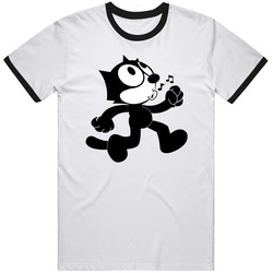 Felix The Cat Ringer Mens Soft Cotton Tee T Shirt