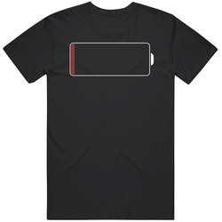 Iphone Low Battery Alert Symbol Mens Soft Cotton Tee T Shirt