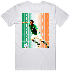 Robbie Keane Team Ireland Colors Euro European Cup Soccer Football Mens Soft Cotton Tee T Shirt