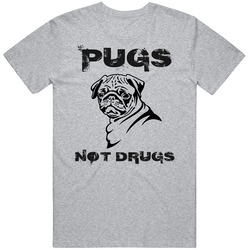 Pugs Not  Drugs Mens Soft Cotton Tee T Shirt