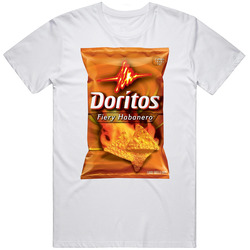 Doritos Fiery Habanero Popular Discontinued Food Mens Soft Cotton Tee T Shirt