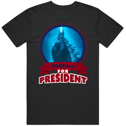 Godzilla For President Greatest Villains Mens Soft Cotton Tee T Shirt