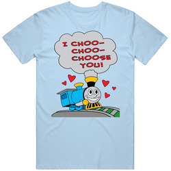 I Choo Choo Choose Funny Valentines Cartoon Mens Soft Cotton Tee T Shirt