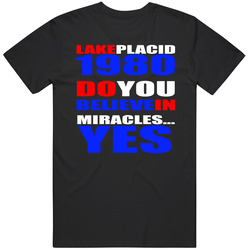 Do You Believe In Miracles 1980 Lake Placid Hockey Mens Soft Cotton Tee T Shirt