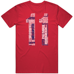 St Louis Baseball 2011 World Series Champions Retro Roster Sports Fan Mens Soft Cotton Tee T Shirt