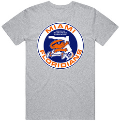Miami Floridians Retro Basketball Team Logo Fan Mens Soft Cotton Tee T Shirt