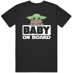 Baby On Board Yoda The Mandalorian Star Wars Fan Mens Soft Cotton Tee T Shirt